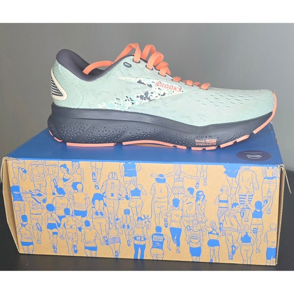 Brooks Shoes - Brooks Ghost 16 Womens Running Shoes 6.5 Surf Flower Whitecap 1204071B378
